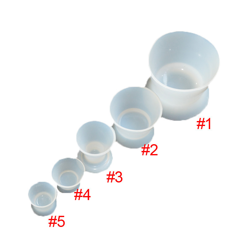 4-Piece Silicone Dappen Dish Set - Non-Stick Mixing Cups For Dental Lab & Acrylics