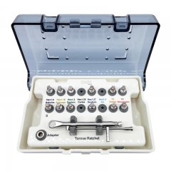 DMX DENTAL Implant Torque Wrench Ratchet 10-70NCM with 12 Drivers & Wrench Kits Box